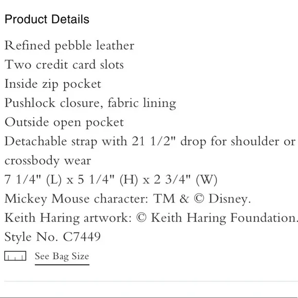 Coach Disney+Keith Haring Brynn Crossbody Ltd Ed Collectors new NWT - Picture 8 of 9